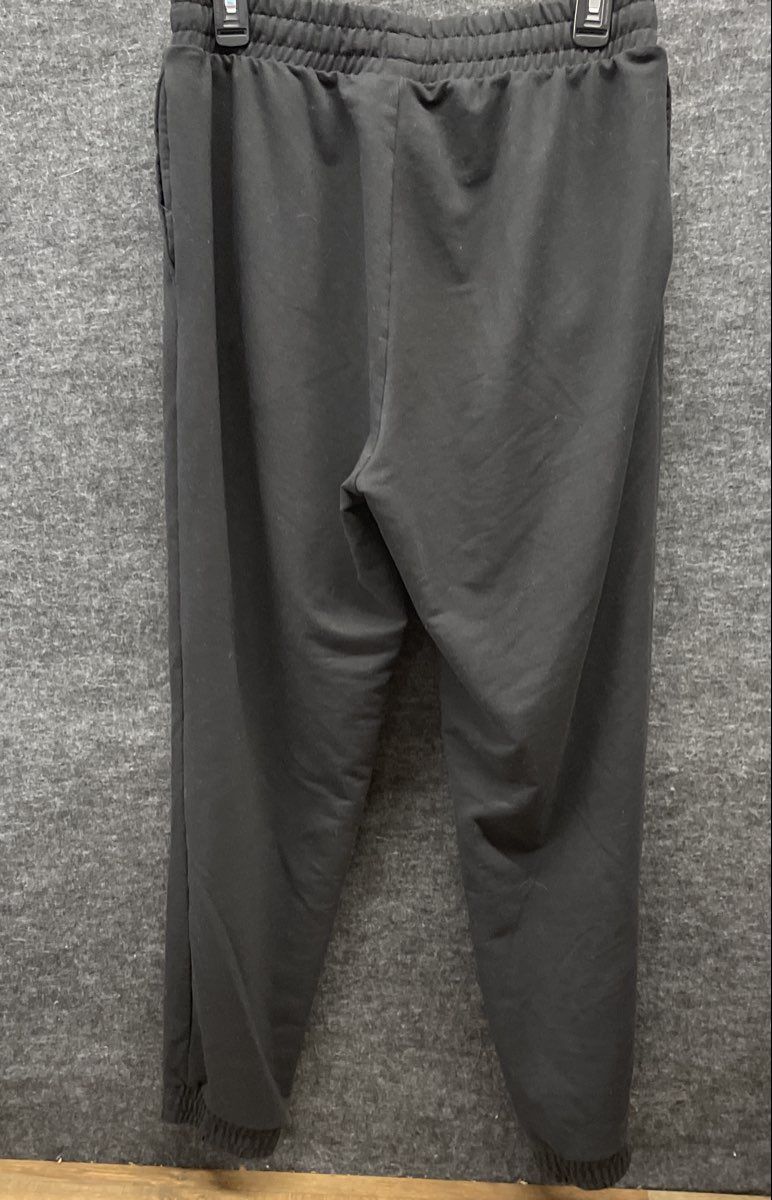 Puma Men's Black Fleece Lined Jogger Sweatpants Elastic Waist Cuffed Sz M