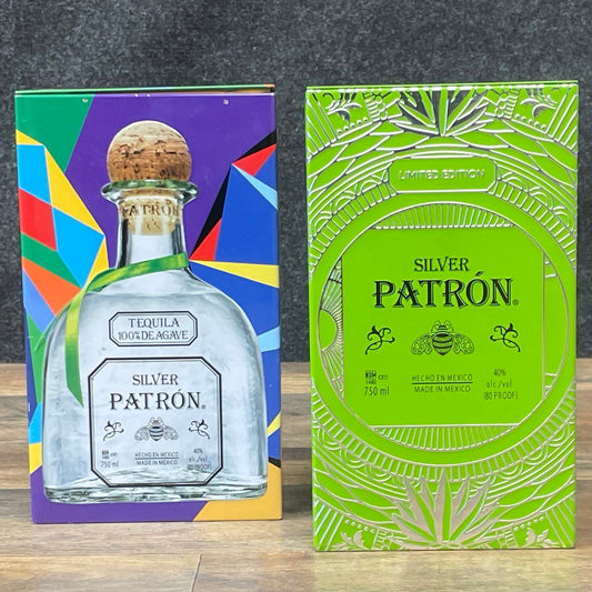 Patrón Silver Lot of 2 Empty Metal Collectors Tins Limited Edition Heritage