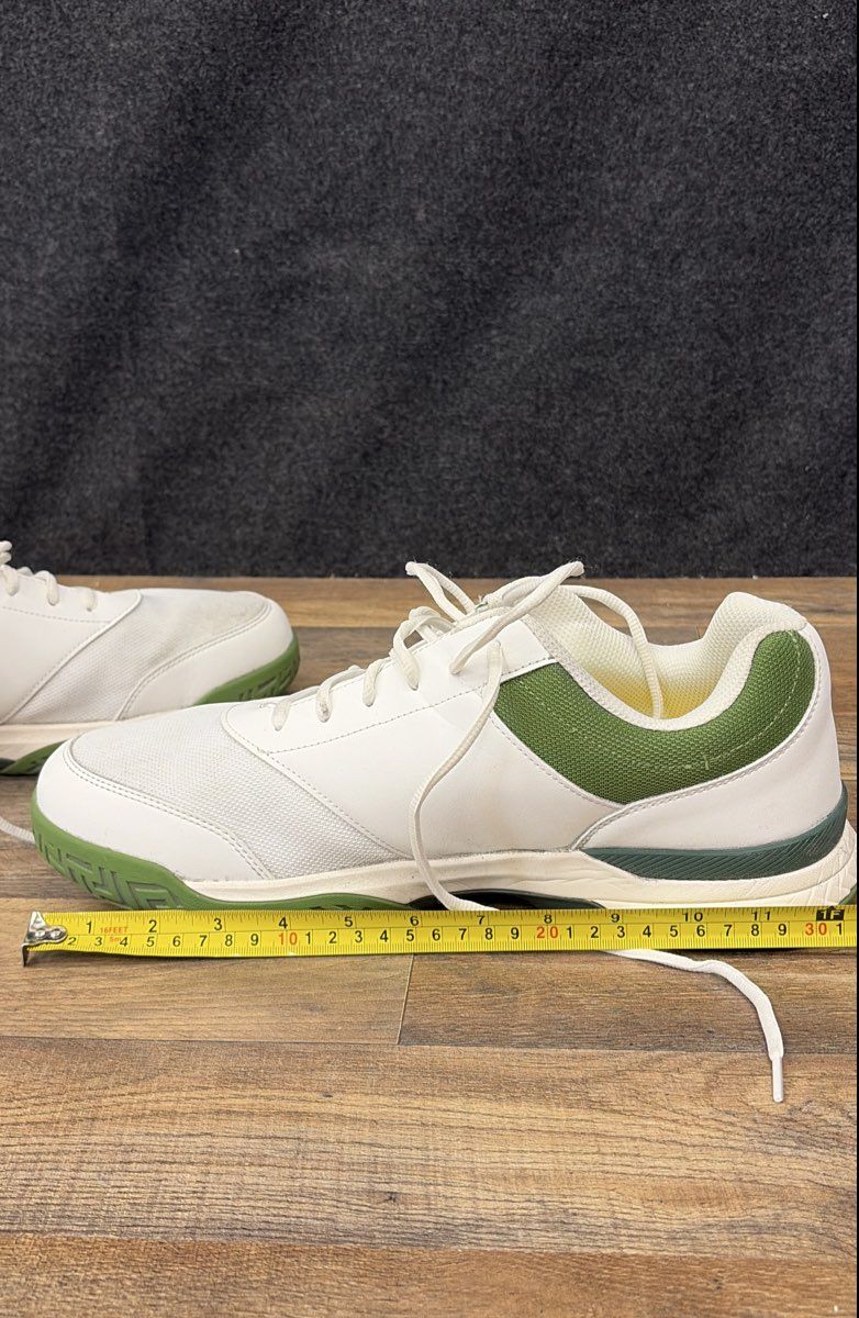 FitVille Pickleball Court Sneakers White Green Men's Size 14 Wide