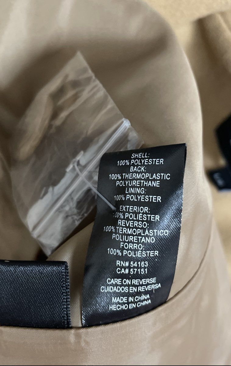 Kenneth Cole Women's Tan Peacoat Overcoat Single Breasted Lined Size L