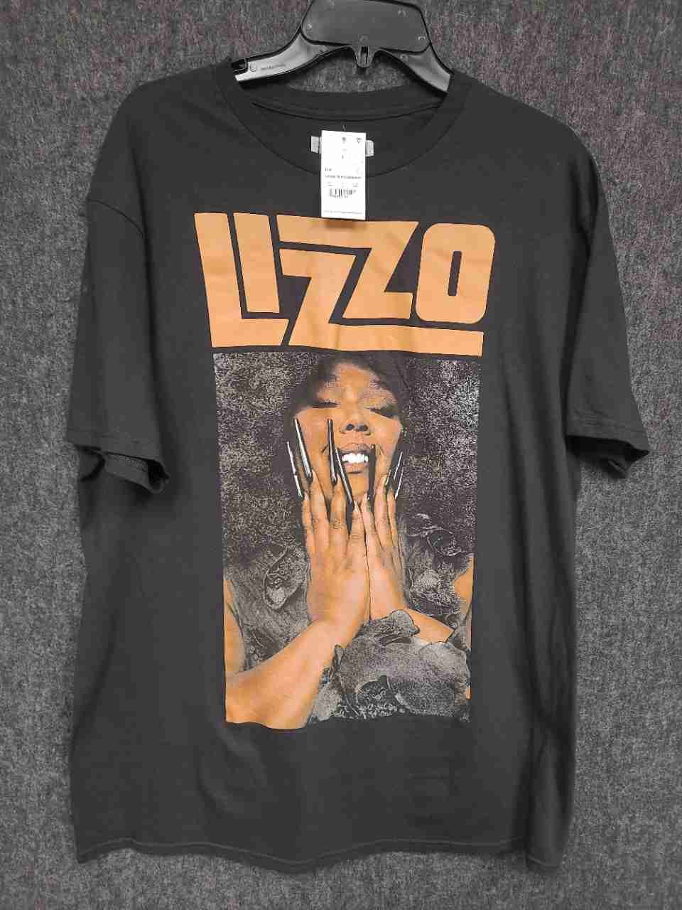 Lizzo Men's Black Graphic Portrait T-Shirt Short Sleeve Sz L NWT