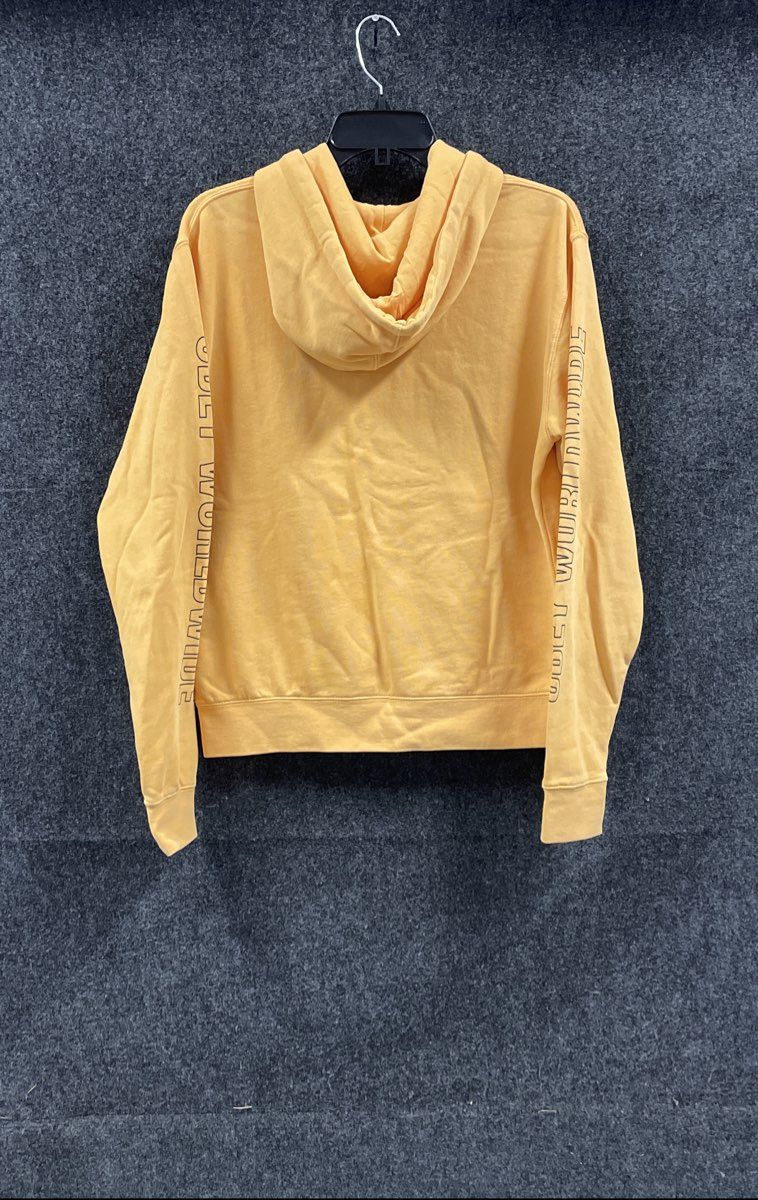 Obey Men's Yellow Worldwide Sleeve Logo Pullover Hoodie Sz M