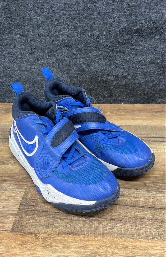 Nike Team Hustle D11 Game Royal Black White Youth Basketball Shoes Size 6Y