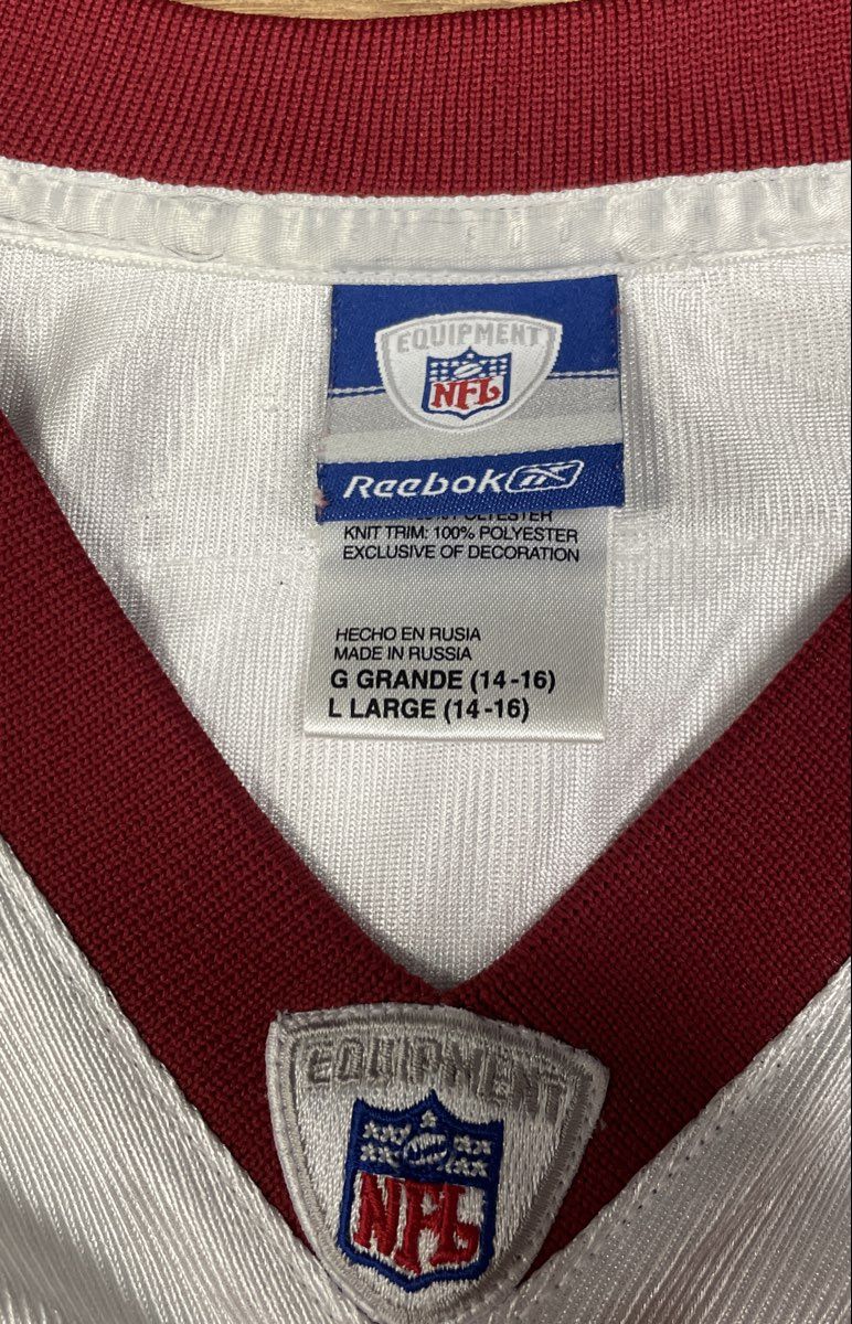 Vintage Reebok Washington Redskins Santana Moss 89 Youth Large Jersey Signed