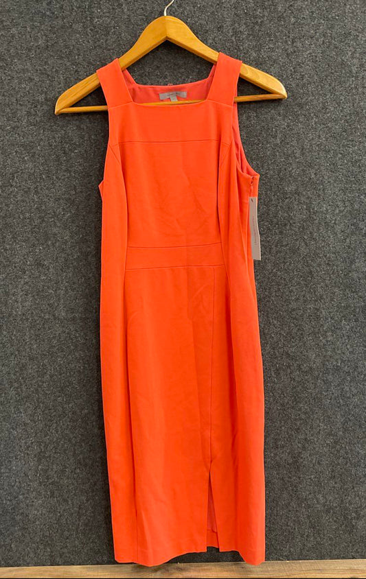 Classiques Entier Women's Coral Sheath Dress Square Neck NWT Size 8