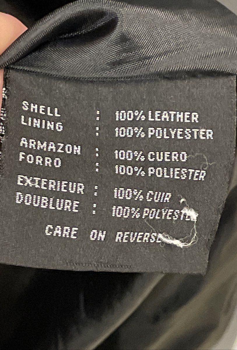 JLC New York Women's Black Leather Jacket Button Front Blazer Size M