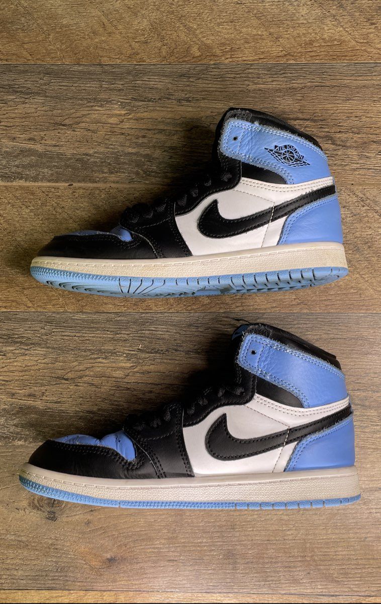 Boy's Nike Air Jordan 1 Retro High OG Blue/black Sneaker Size 1.5