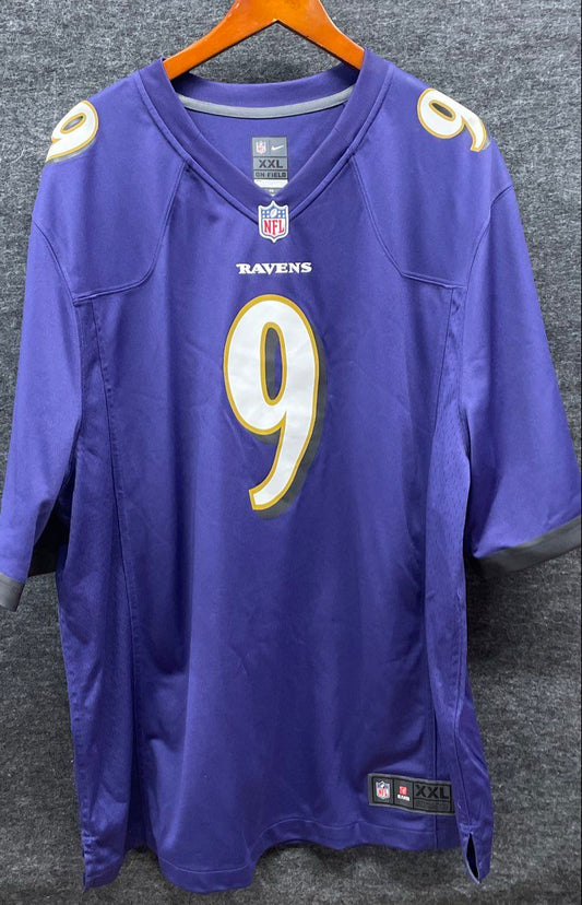 Nike Men's NFL Baltimore Ravens Justin Tucker #9 On Field Jersey Purple Sz XXL