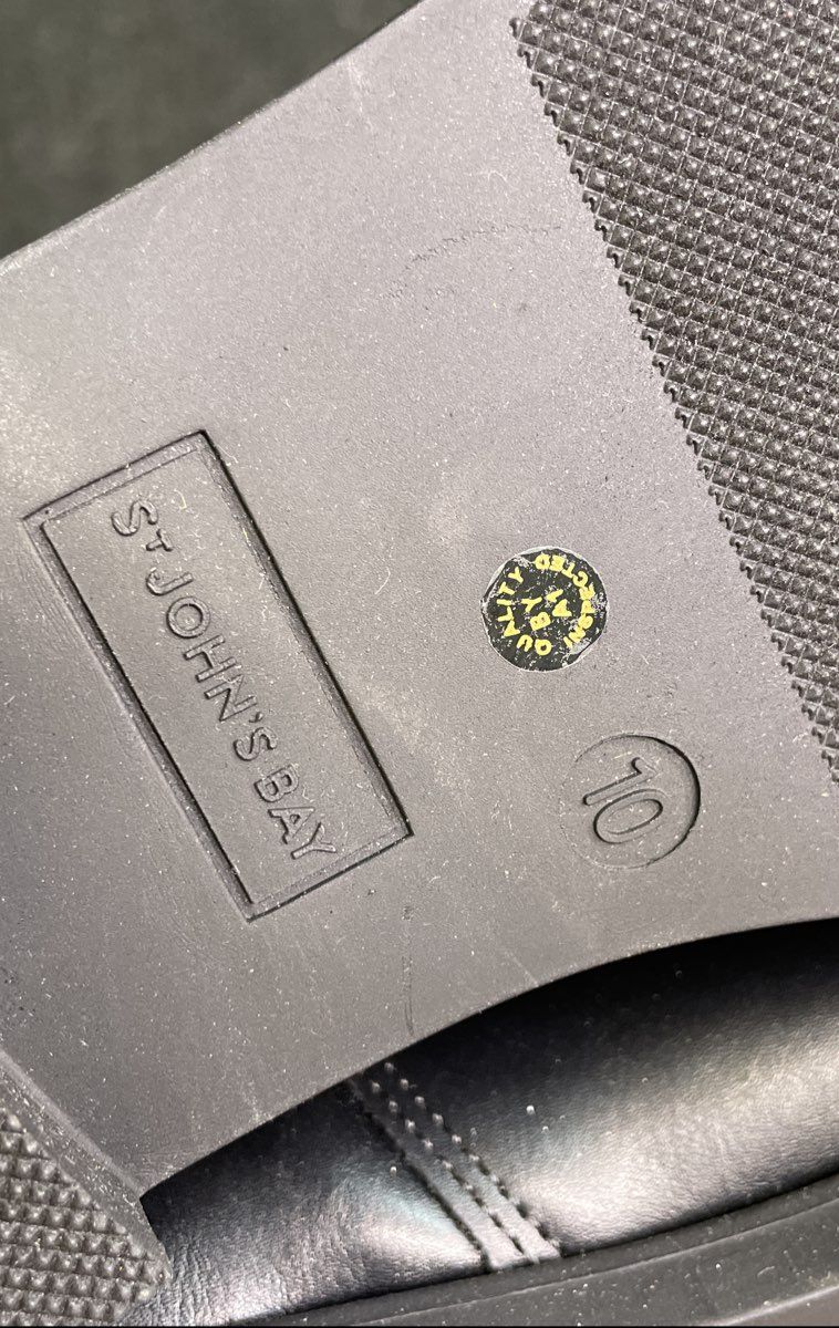 NWT St. John's Bay Women's Black Quilted Riding Boots Size 10