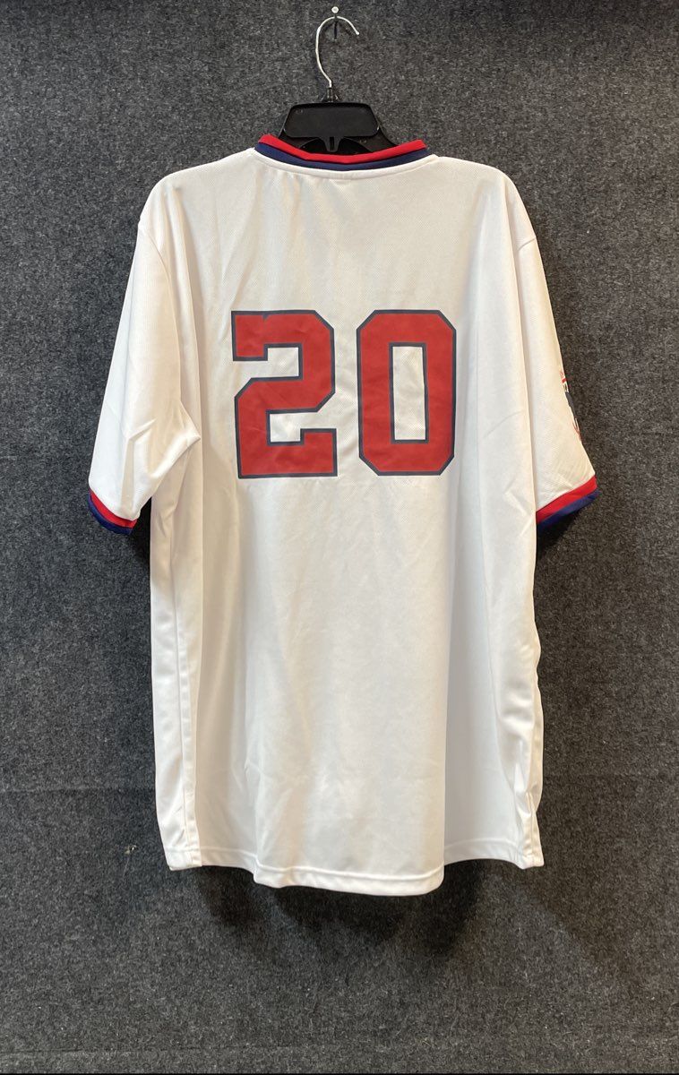 Washington Nationals MLB Baseball Jersey White Button Up Number 20 Sz AXL