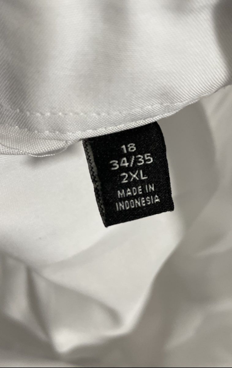 Lauren Ralph Lauren Men's White Long Sleeve Stretch Dress Shirt Sz 18 34/35 2XL