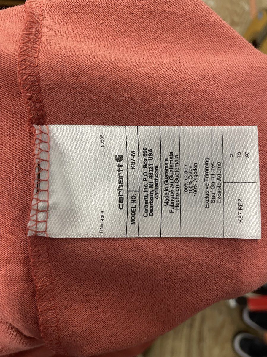 Carhartt Men's Rust Loose Fit Heavyweight Cotton Pocket T-Shirt Model K87 Sz XL