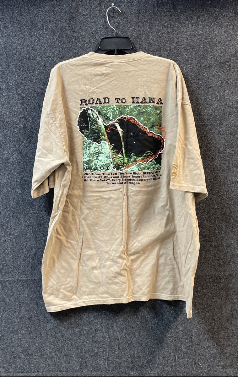 Crazy Shirts Road to Hana Maui Kona Coffee Dyed Graphic T-Shirt NWT Sz XXL