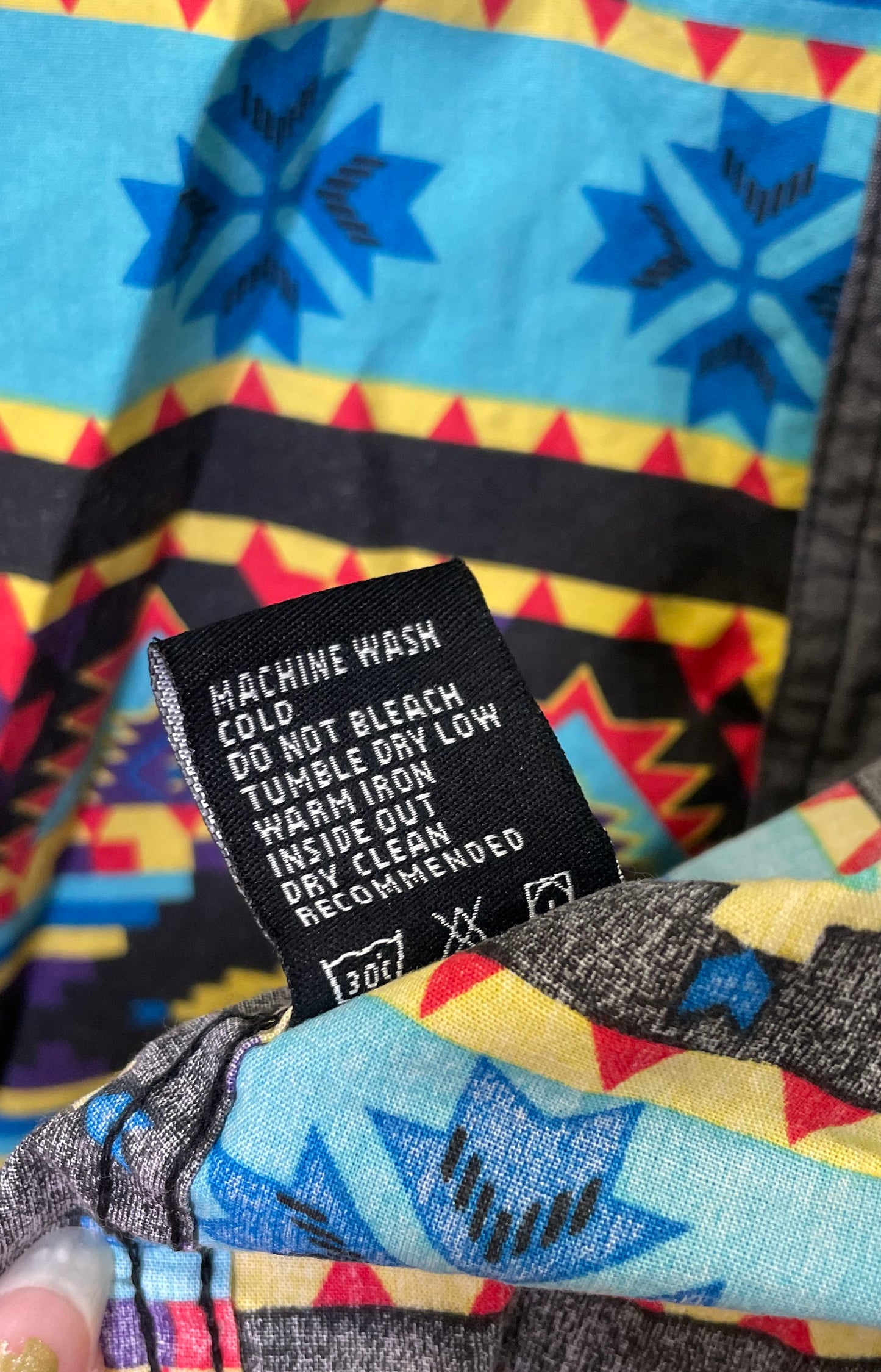 Eighty Eight Platinum Men's XL Aztec Southwestern Geometric Button Down Shirt