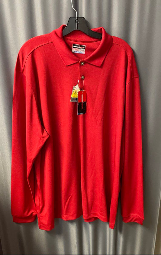 Grand Slam Men's Red Long Sleeve Performance Airflow Polo Shirt NWT Sz XXL