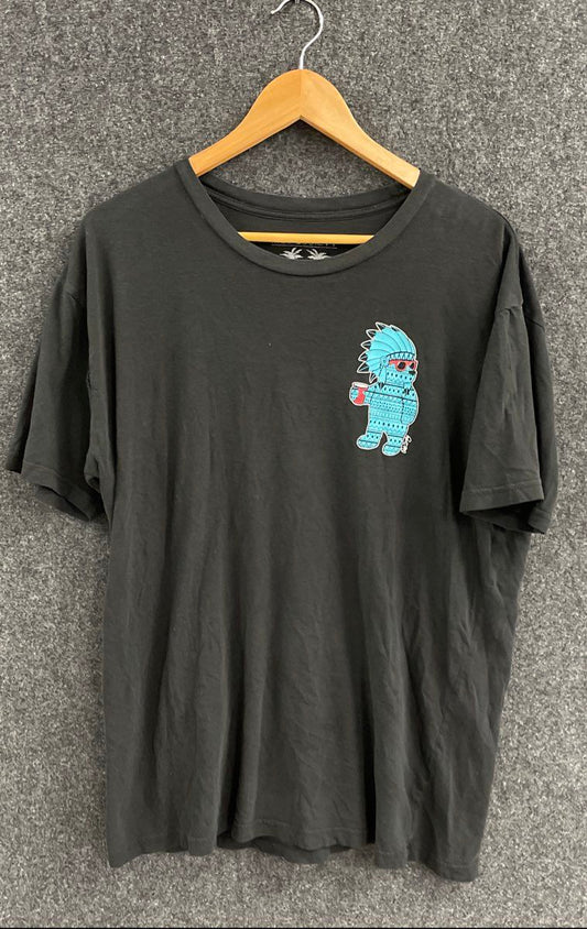 Riot Society Bear Headdress Red Cup Graphic T-Shirt Black Sz XL