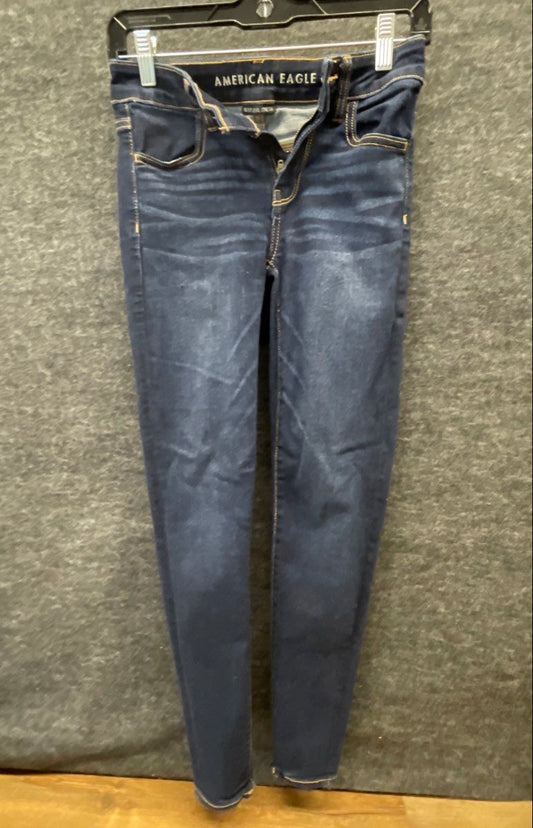 American Eagle Women's Ne(x)t Level Stretch Skinny Jeans Dark Wash Size 0