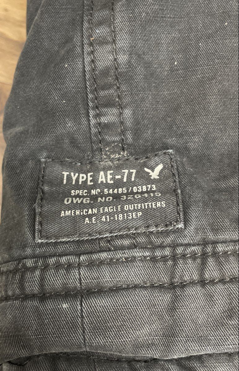 Vintage American Eagle Flannel Lined Military Field Canvas Jacket Coat Sz L