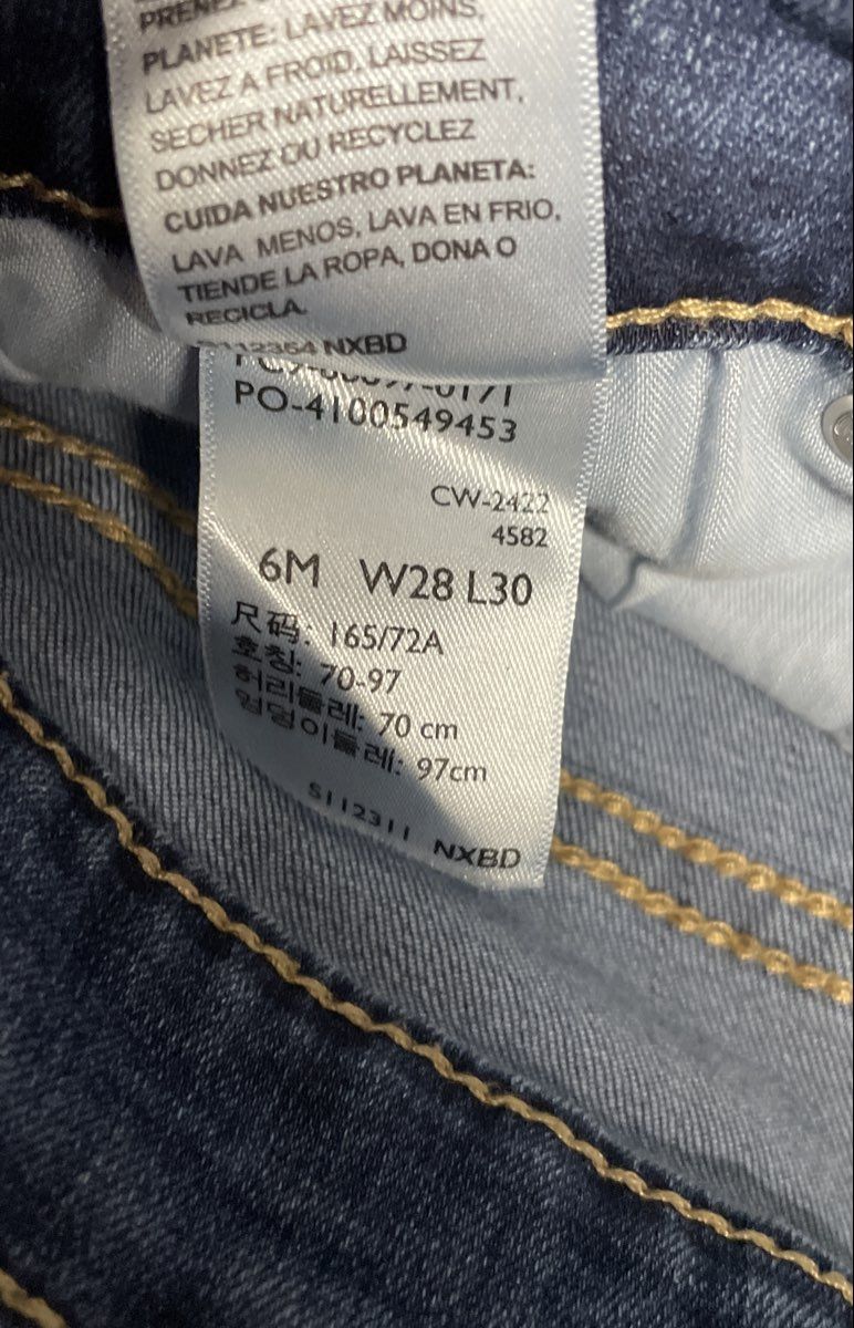 Denizen Levi's Women's Blue Mid-Rise Skinny Denim Jeans Sz 28x30