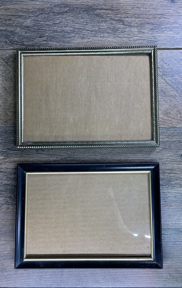 Set Of 4 Small Glass/Metal Picture Framed