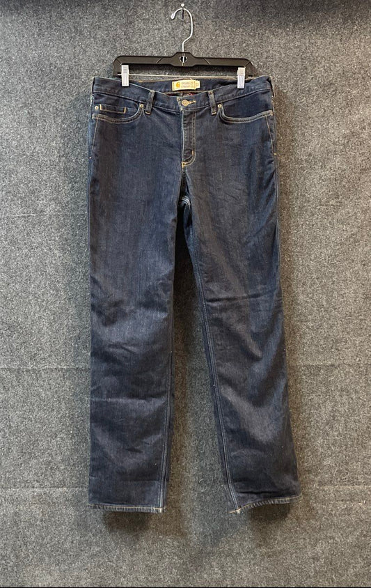 Carhartt Women's Flannel Lined Rugged Flex Straight Leg Jeans Blue Sz 14T NWT