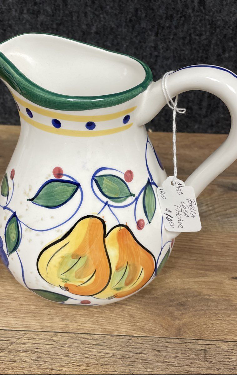 Bella Casa Ceramic Glazed Pitcher