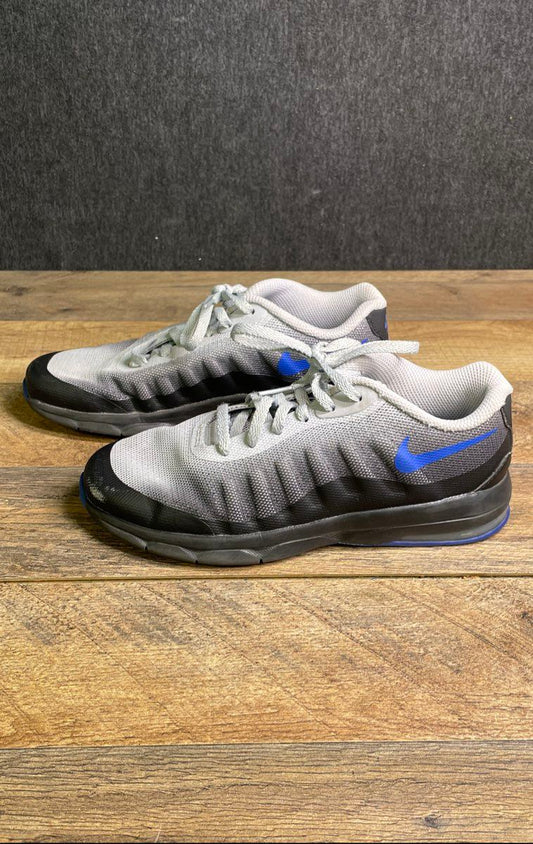 Nike Air Max Invigor Cool Grey Electric Blue Youth Sneakers Size 3Y