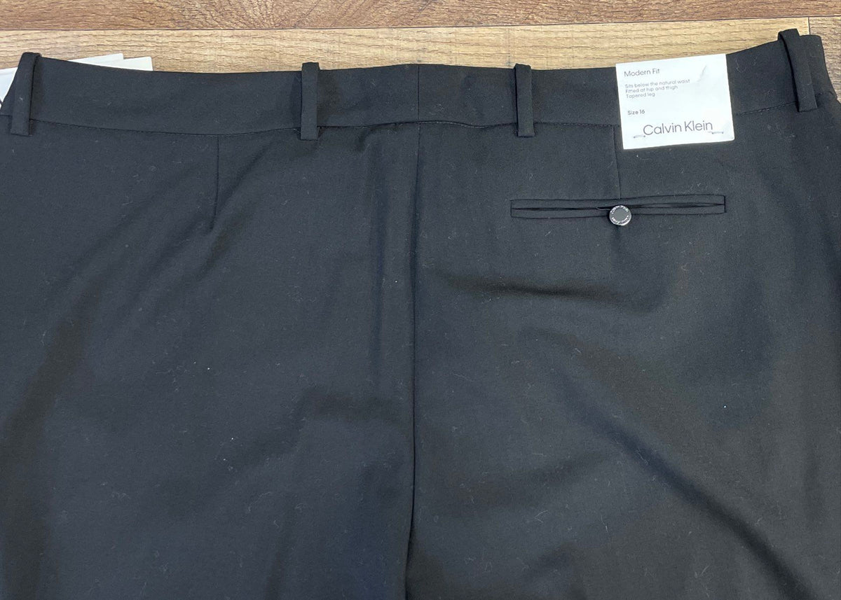 Calvin Klein Women's Black Modern Fit Tapered Leg Dress Pants NWT Sz 16