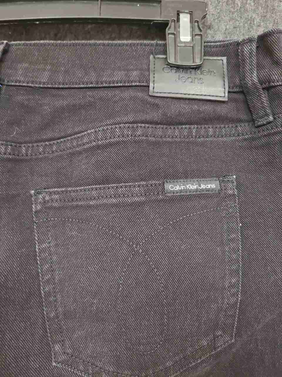 Calvin Klein Jeans Women's Black High Rise Straight Leg Denim Jeans Sz 12