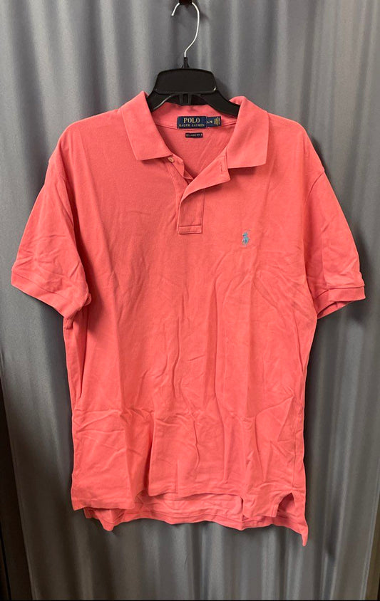 Polo Ralph Lauren Men's Salmon Short Sleeve Pique Polo Shirt Classic Fit Large