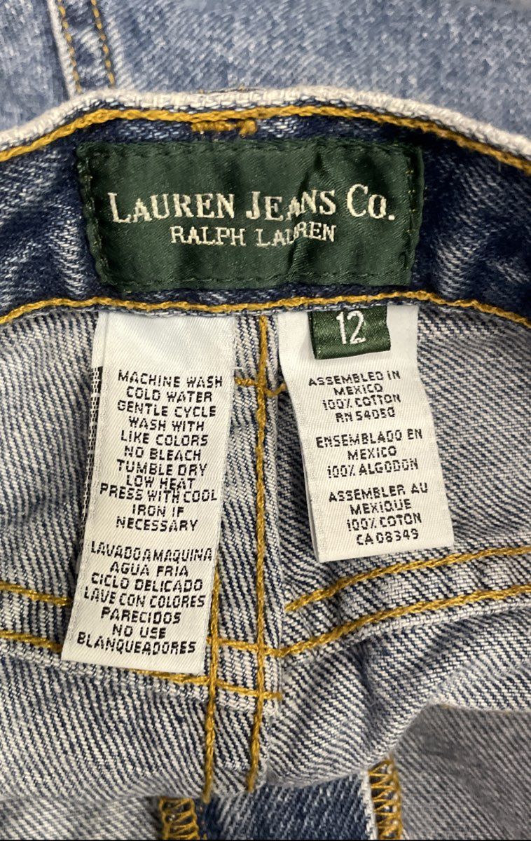 Lauren Ralph Lauren Women's Blue Distressed Cut-Off Jean Shorts Vintage Y2K 12
