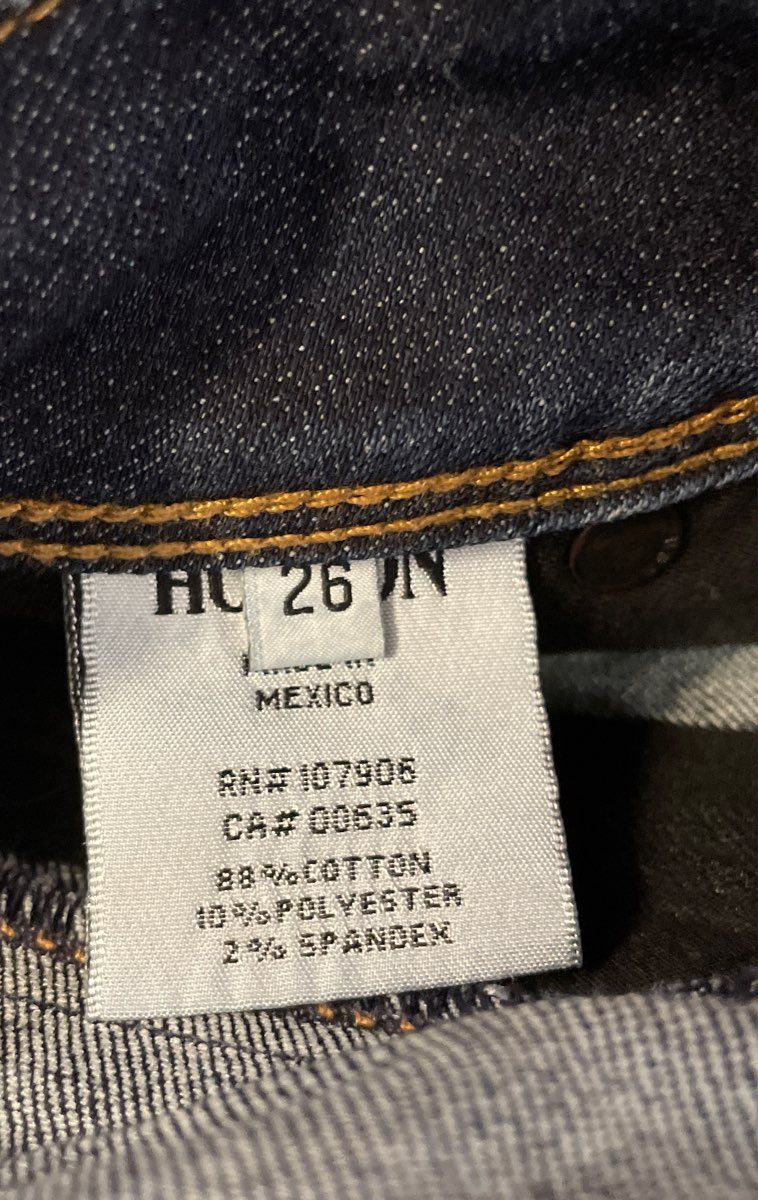Hudson Women's Signature Flap Pocket Dark Wash Slim Skinny Jeans Size 26