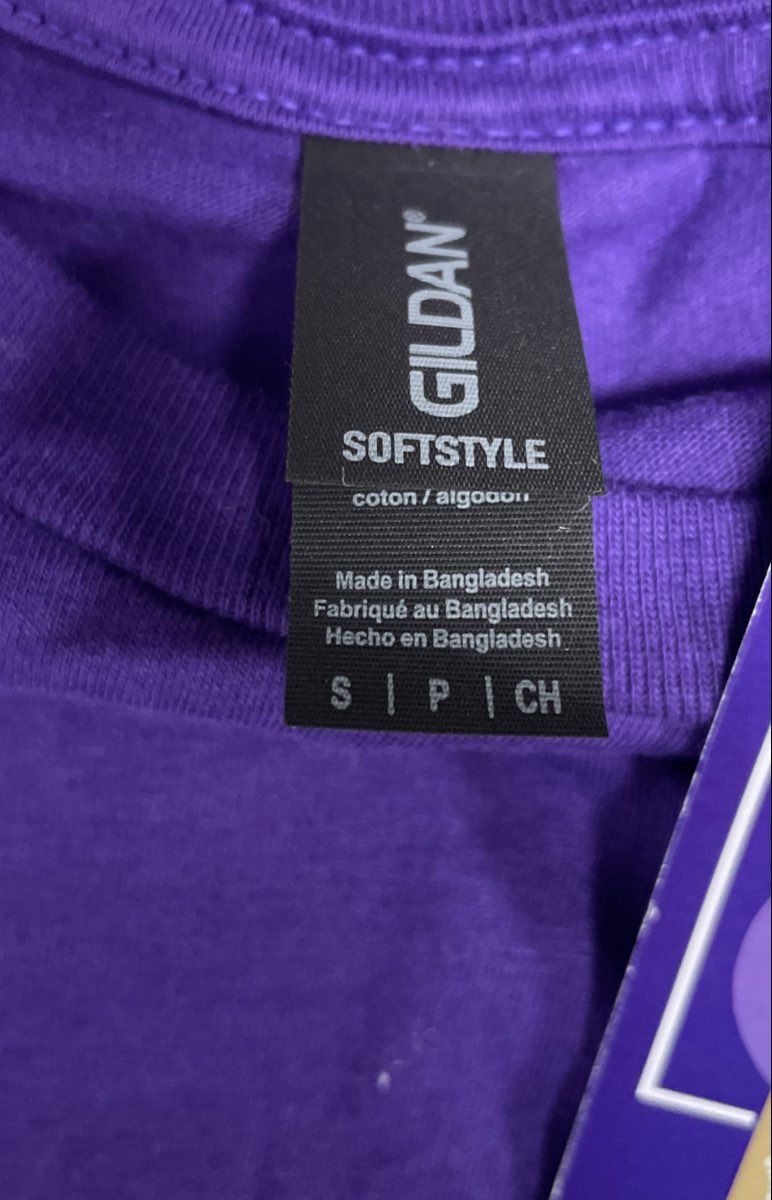 Gildan JMU Men's Swimming & Diving T-Shirt Purple Graphic NWT Size S