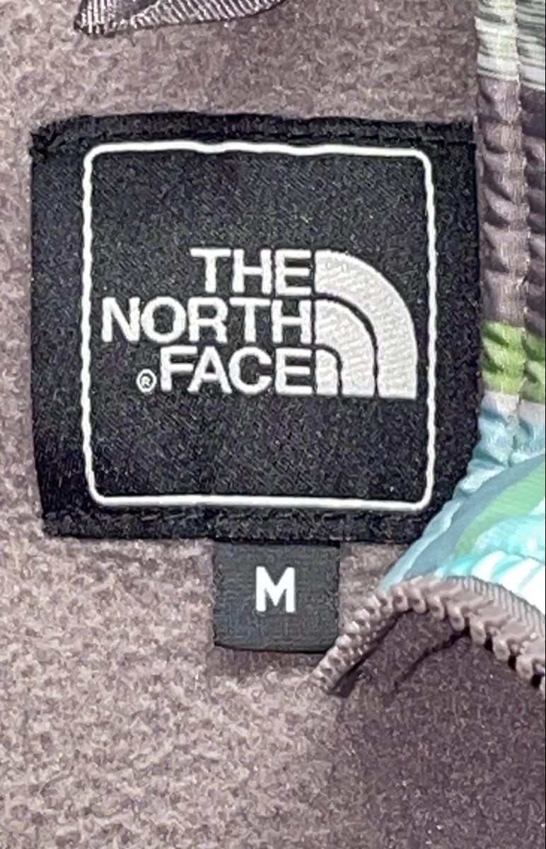 The North Face Women's Grey Plaid Yoke Full Zip Fleece Denali Style Jacket Sz M