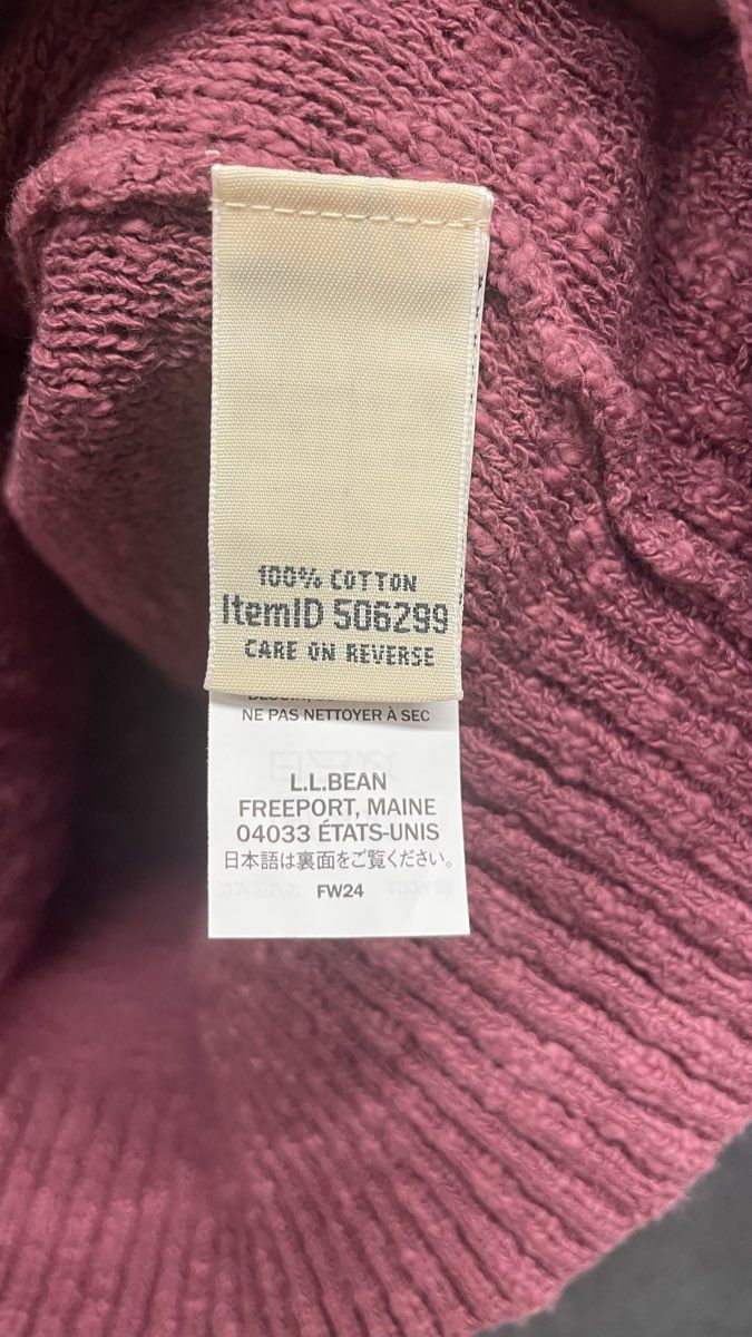 L.L. Bean Women's Pink Midweight Cotton Slub Rollneck Pullover Sweater Sz S