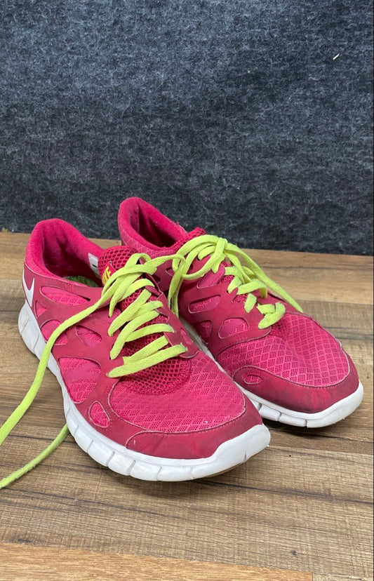 Nike Free Run 2 Pink Red Electric Green Women's Running Shoes Size 8