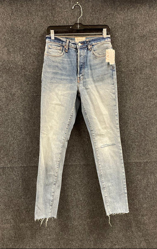Free People Women's Lasso Straight Jeans Light Blue Wash High Rise NWT Size 27