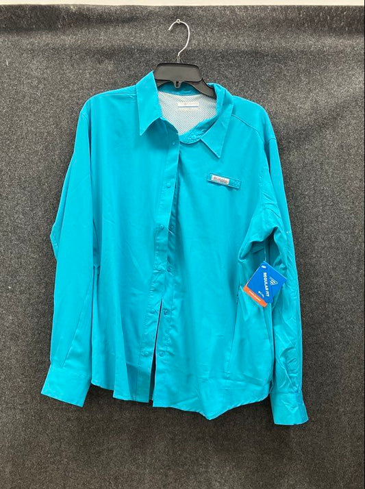 Columbia Women's Aqua Tamiami II PFG Vented L/S Fishing Shirt Sz XXL NWT