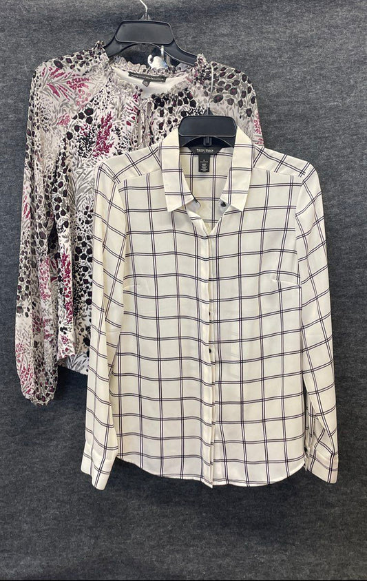 White House Black Market Women's Lot 2 Tops Blouses Multicolor Peasant Sz M 8