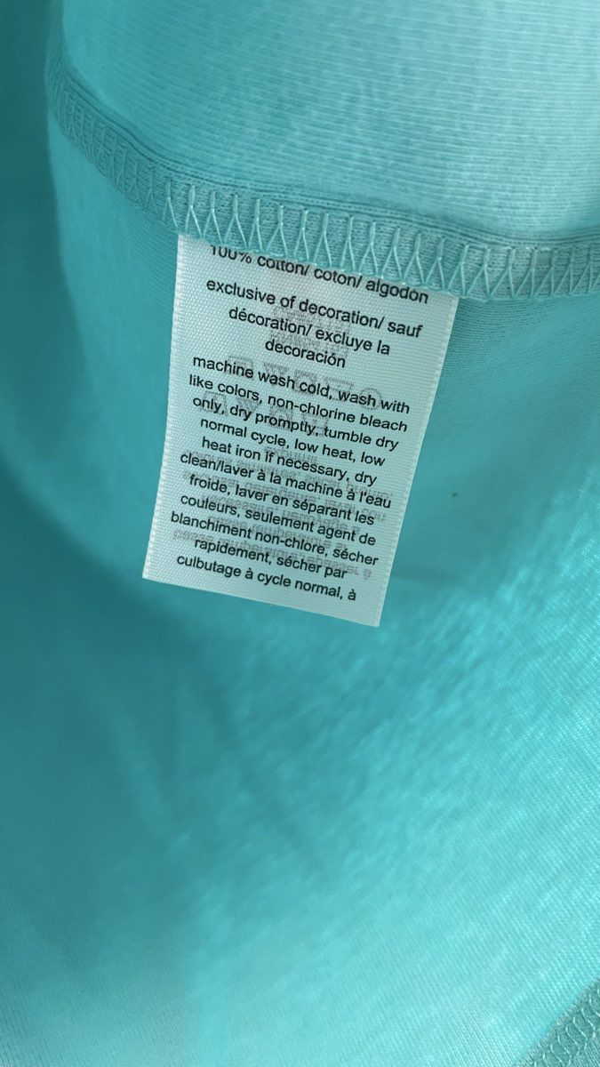 Tommy Hilfiger Women's Long Sleeve Tee Aqua Mint Green Cotton Logo Sz M NWT