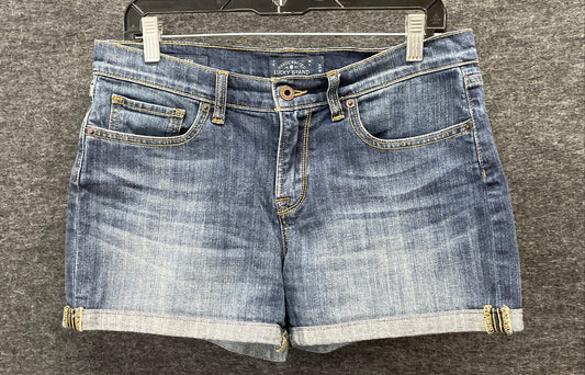 Lucky Brand Women's Blue Denim Jean Shorts Cuffed Medium Wash Size 8/29