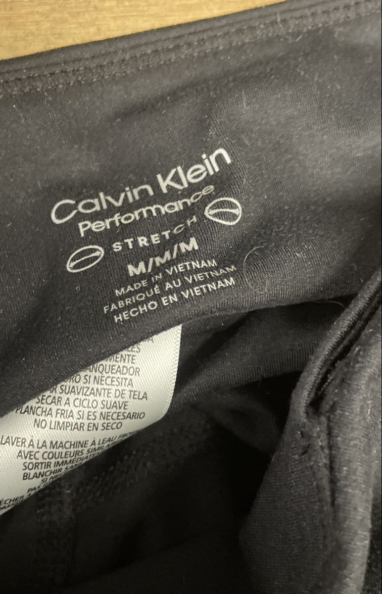 Calvin Klein Performance Women's Black Stretch Graphic Logo Leggings Sz M