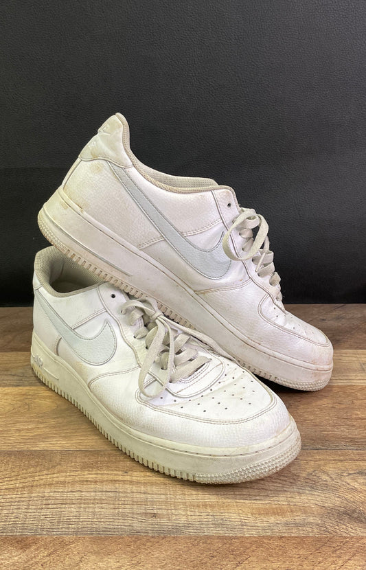 Nike Air Force 1 Low Triple White Leather Sneakers Men's Size 13