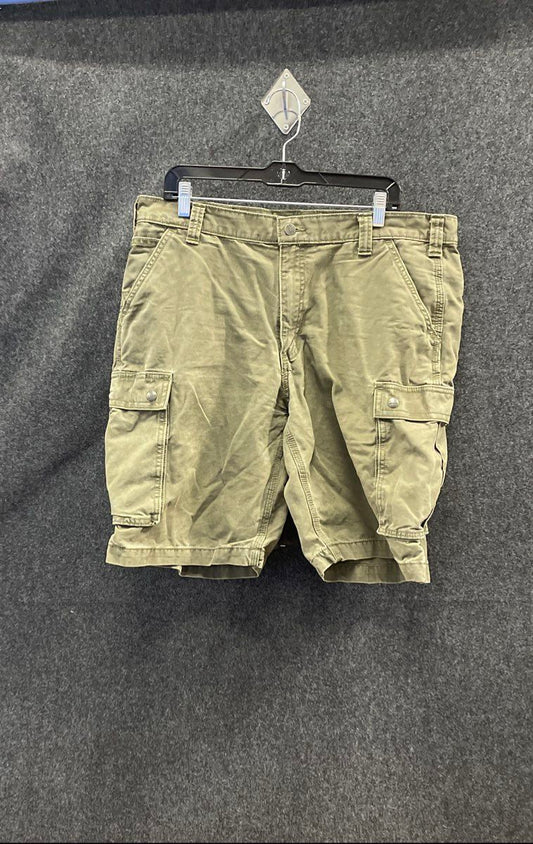 Carhartt Men's Moss Green Relaxed Fit Cargo Shorts Canvas Workwear 100277 Sz 38