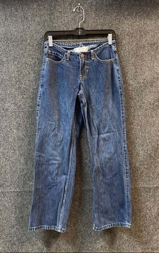 Hollister Women's Ultra Low-Rise Baggy Jeans Blue 100% Cotton Sz 000S