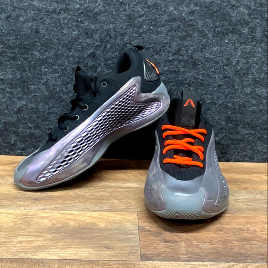 Adidas AE 1 Low Mural Metallic Silver Solar Orange Basketball Shoes Size 5.5