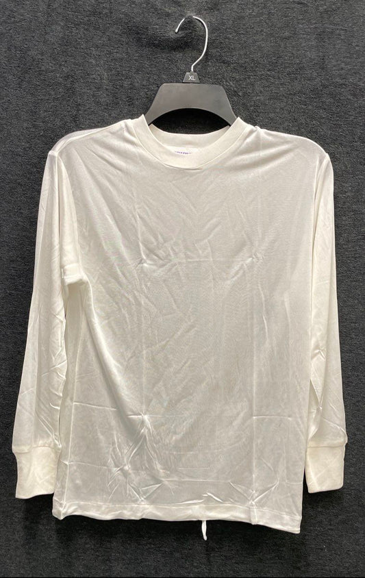 Vintage 90s SportSilks 100% Imperial Silk Long Sleeve Shirt Made in China Sz M