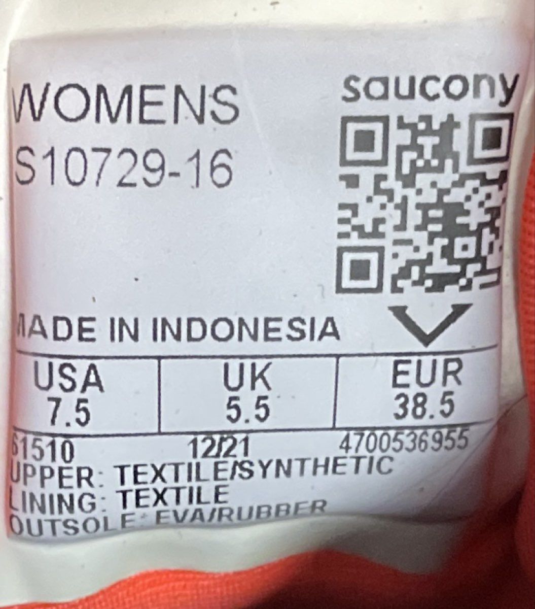 Saucony Ride 15 Red Prospect Glass Women's Running Shoes Size 7.5