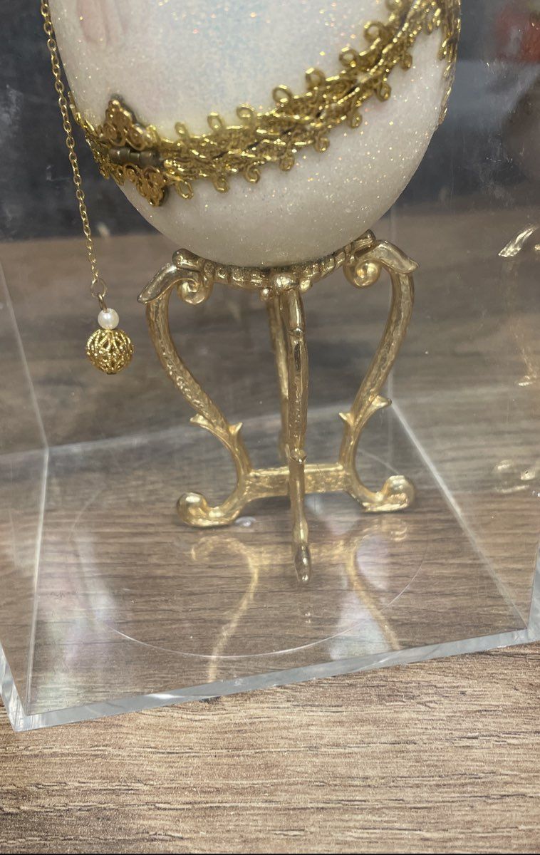 Decorative Goose Egg Styled Trinket Box