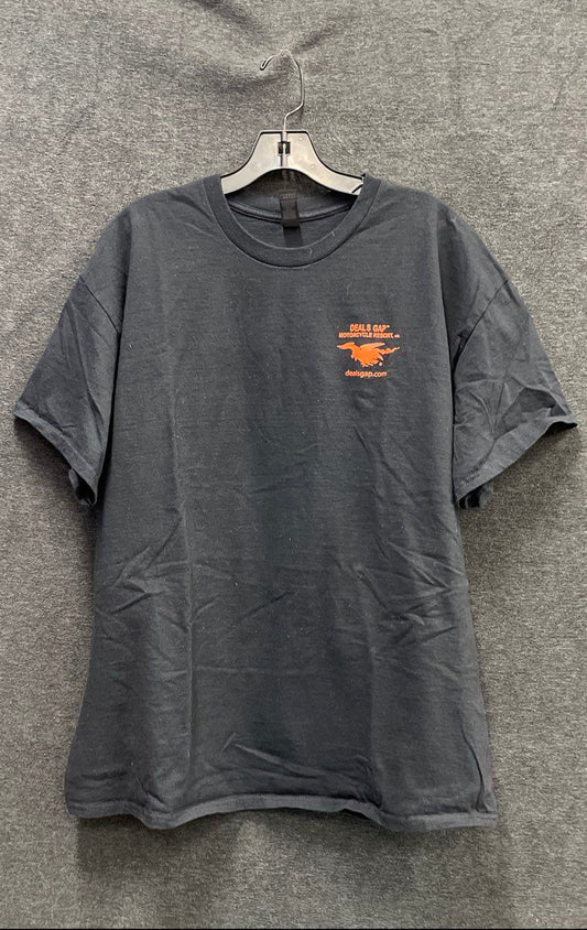 Gildan Men's T-Shirt Black Deals Gap The Dragon 129 Motorcycle Graphic XL